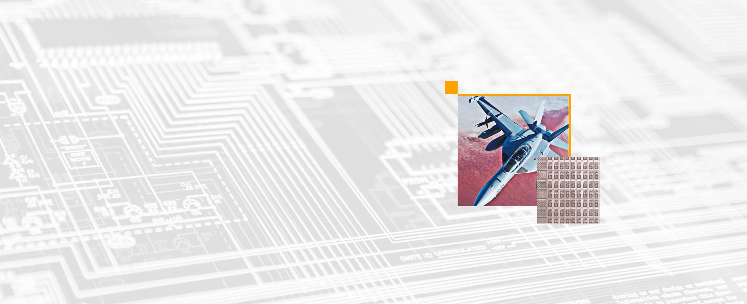 Hero background with image of fighter jet
